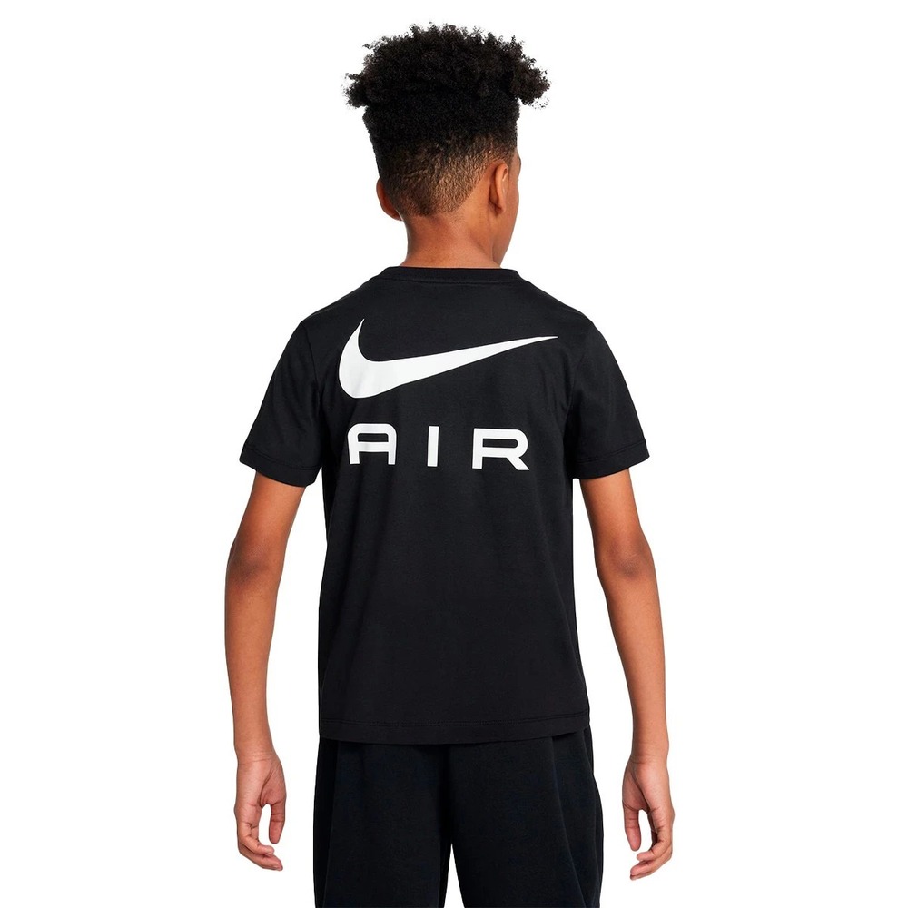 Nike Air Tee Short Sleeve Black Shirt Front Back Swoosh Logos Boys Girls Large - Picture 4 of 16